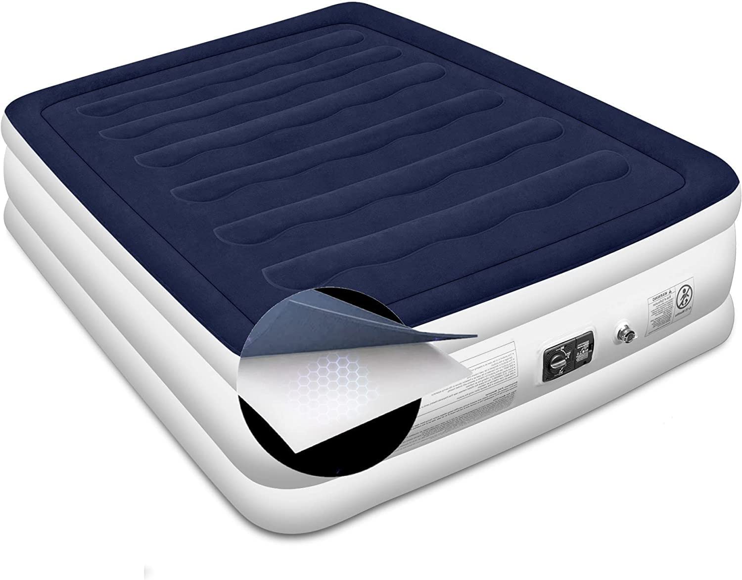 Arteesol Inflatable Air Mattress with Built-in Pump - Double & Single Size for Camping, Home, Guest Bed & Travel | Portable Blow Up Bed for Indoor & Outdoor Use