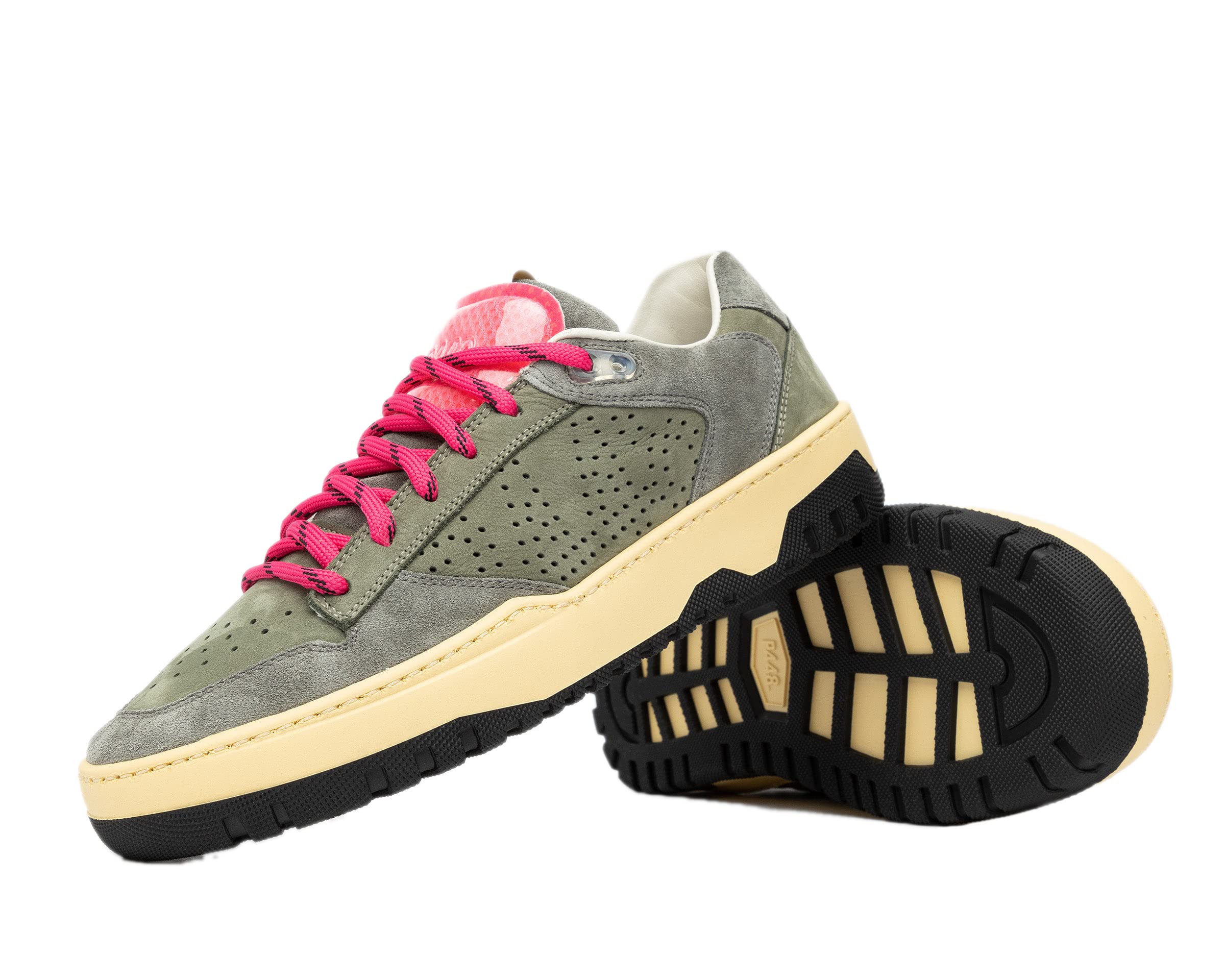 P448 Marvin Women's Sneakers - Size 40 Army Green/Fuchsia Running Shoes | Comfortable Casual Athletic Footwear for Women | Perfect for Gym, Workouts & Everyday Wear