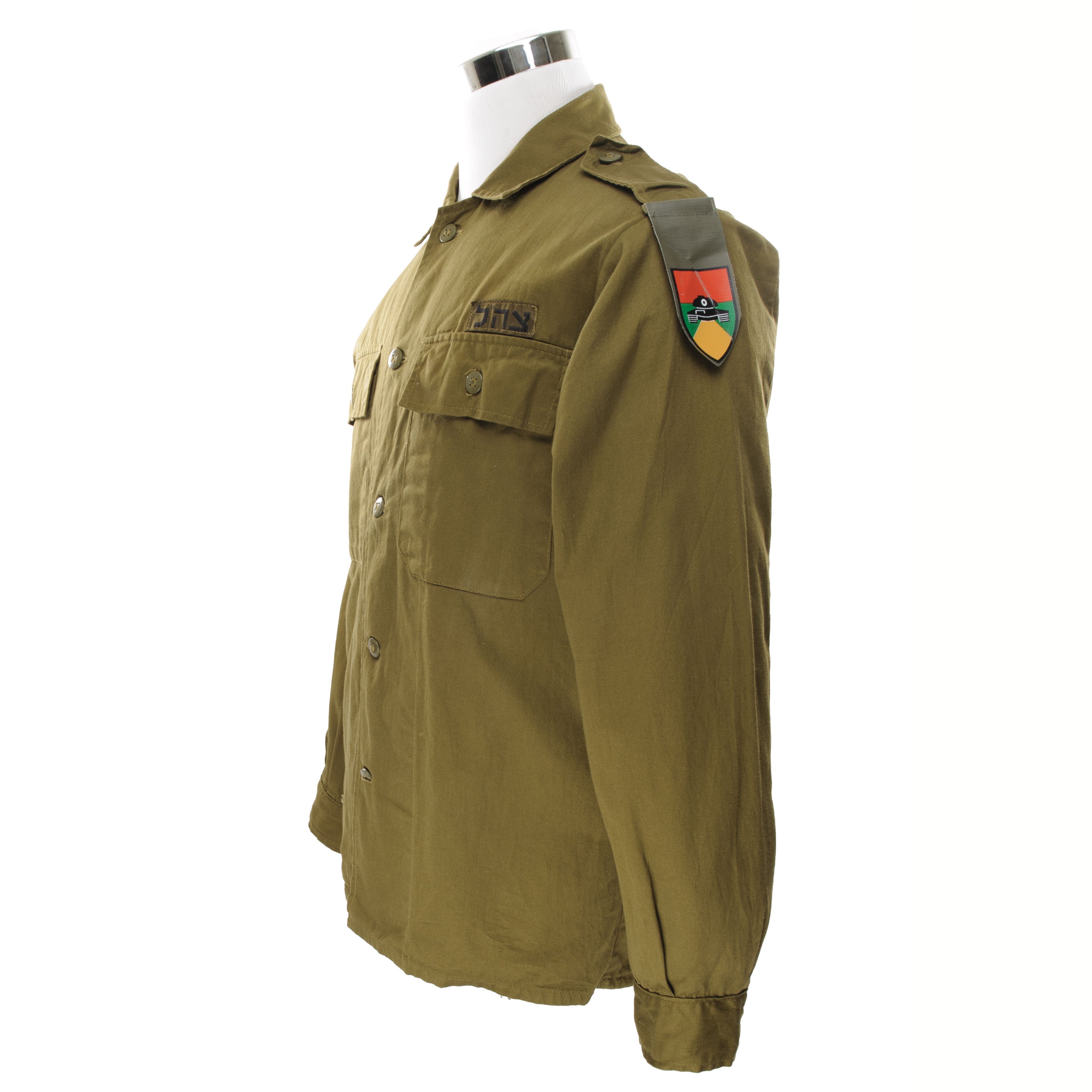 Vintage IDF Tsahal Israel Defense Forces Utility Shirt with Patch - Medium Size (2004) - Military Collectible & Casual Wear for Enthusiasts