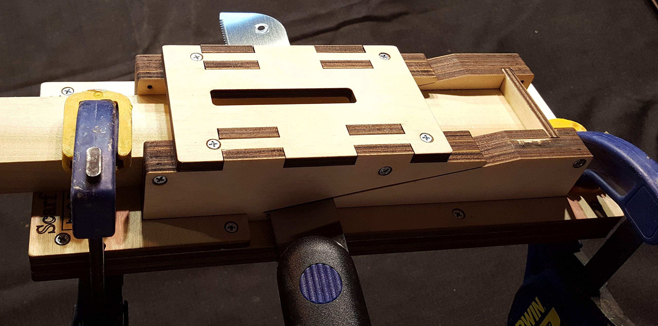 Premium Scarf Joint Miter Box Kit for Cigar Box Guitars - Hand Tool for Perfect Woodworking Joints | DIY Luthier Projects & Instrument Making
