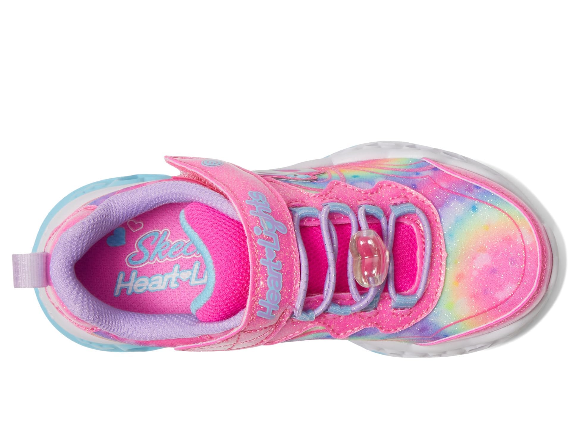 Skechers Girls' Flutter Heart Light Up Sneakers - Light Up Shoes for Kids with Flashing LED Lights | Perfect for School, Playground & Nighttime Activities