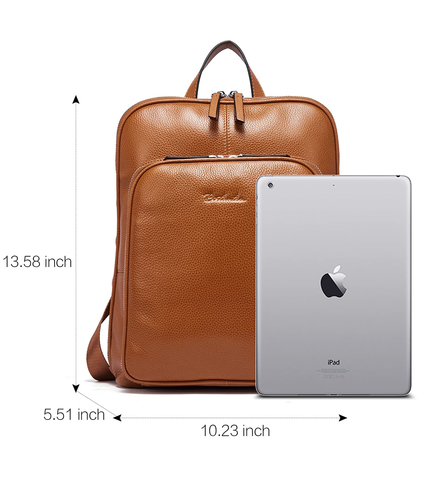 BOSTANTEN Genuine Leather Backpack Purse for Women - Stylish Laptop Backpack, College School Bag, Travel Carry On - Perfect for Work, Commuting & Daily Use