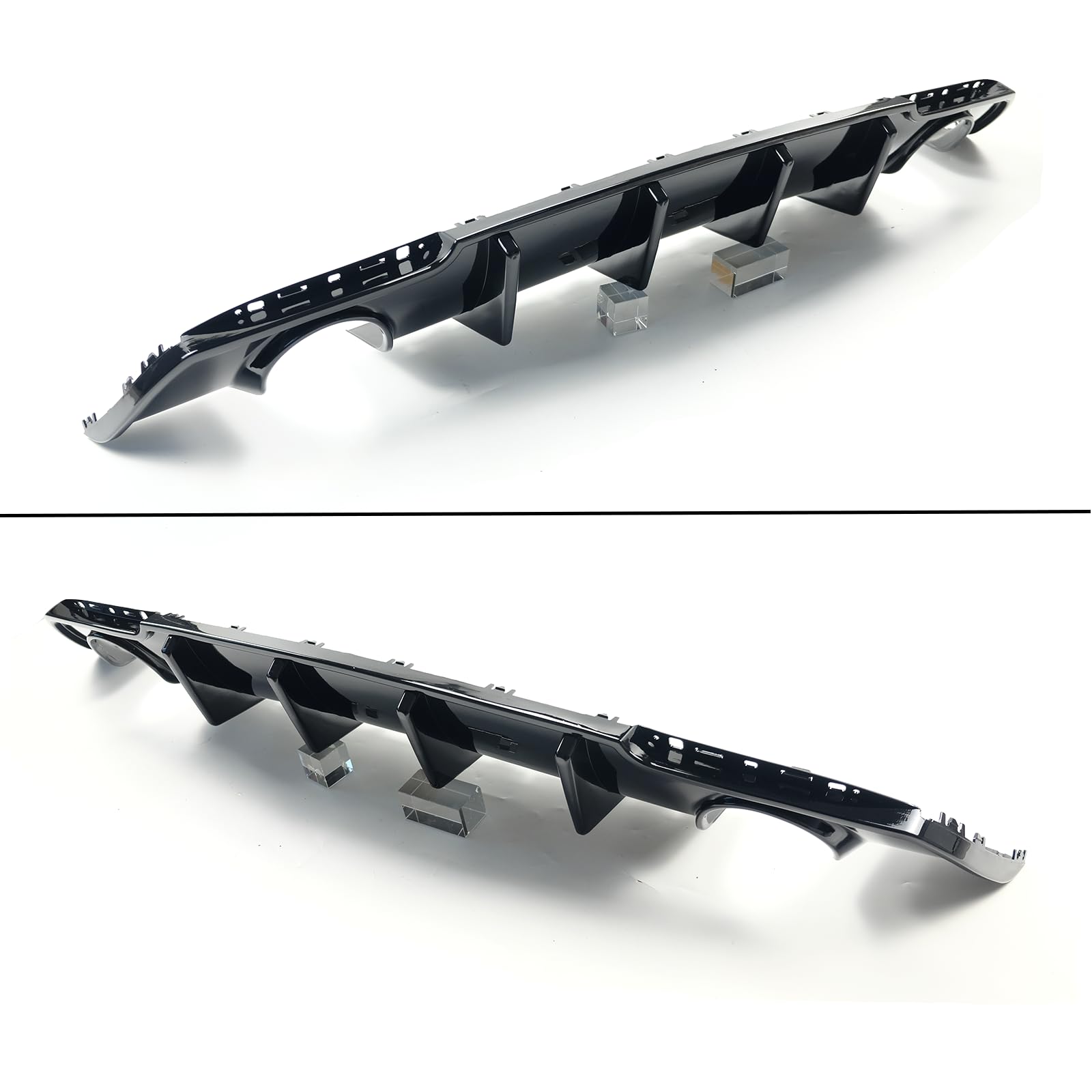 Glossy Black Rear Diffuser Lip for 2015-2023 Chrysler 300 SRT | Lower Valance Bumper Molding | Shark Fin Splitter Upgrade | Enhances Aerodynamics & Sporty Look | Perfect for Car Shows & Performance Tuning