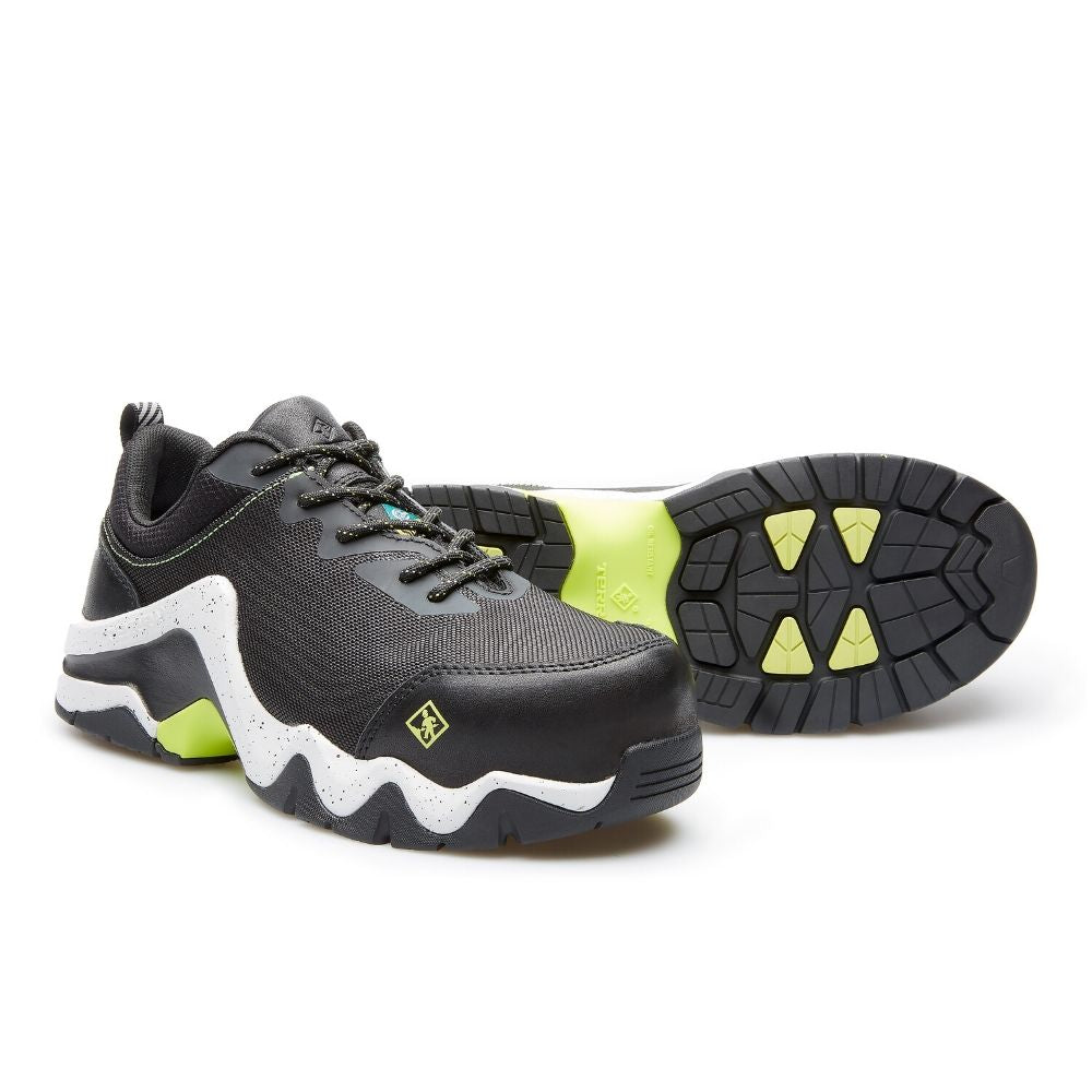 Terra EKG Low Women's Athletic Composite Toe Work Shoes - Safety Sneakers for Women, Non-Slip & Lightweight (Lime Green) | Perfect for Construction, Warehouse & Industrial Work