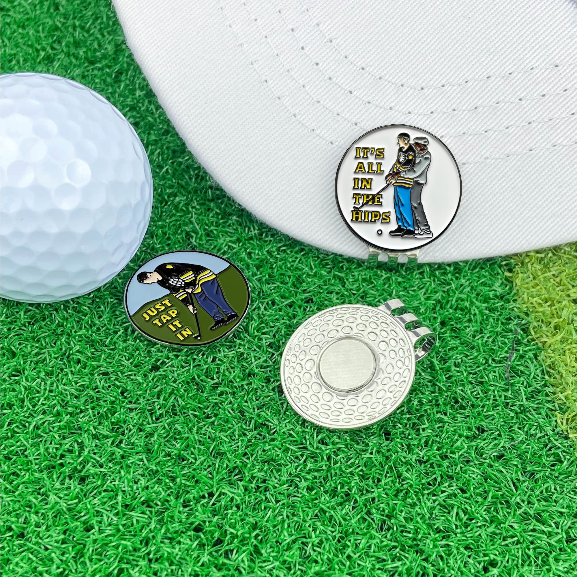 Magnetic Golf Ball Marker & Hat Clip - Funny Golf Accessories for Men - Perfect Golf Gifts for Golf Lovers - Ideal for Golf Course, Driving Range & Tournament Play