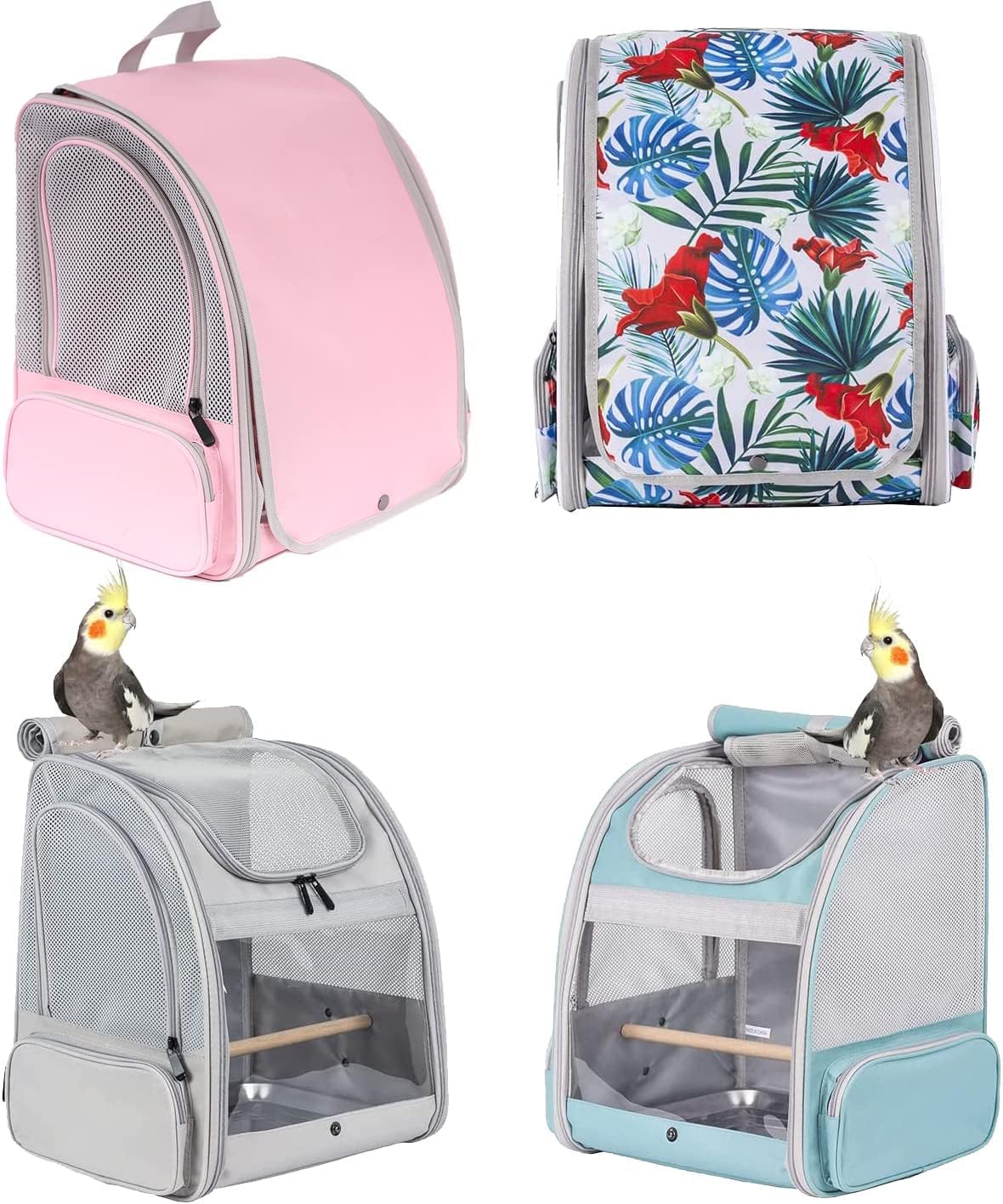 Bird Travel Backpack with Stand Perch - Airline Approved for Hiking & Outdoors