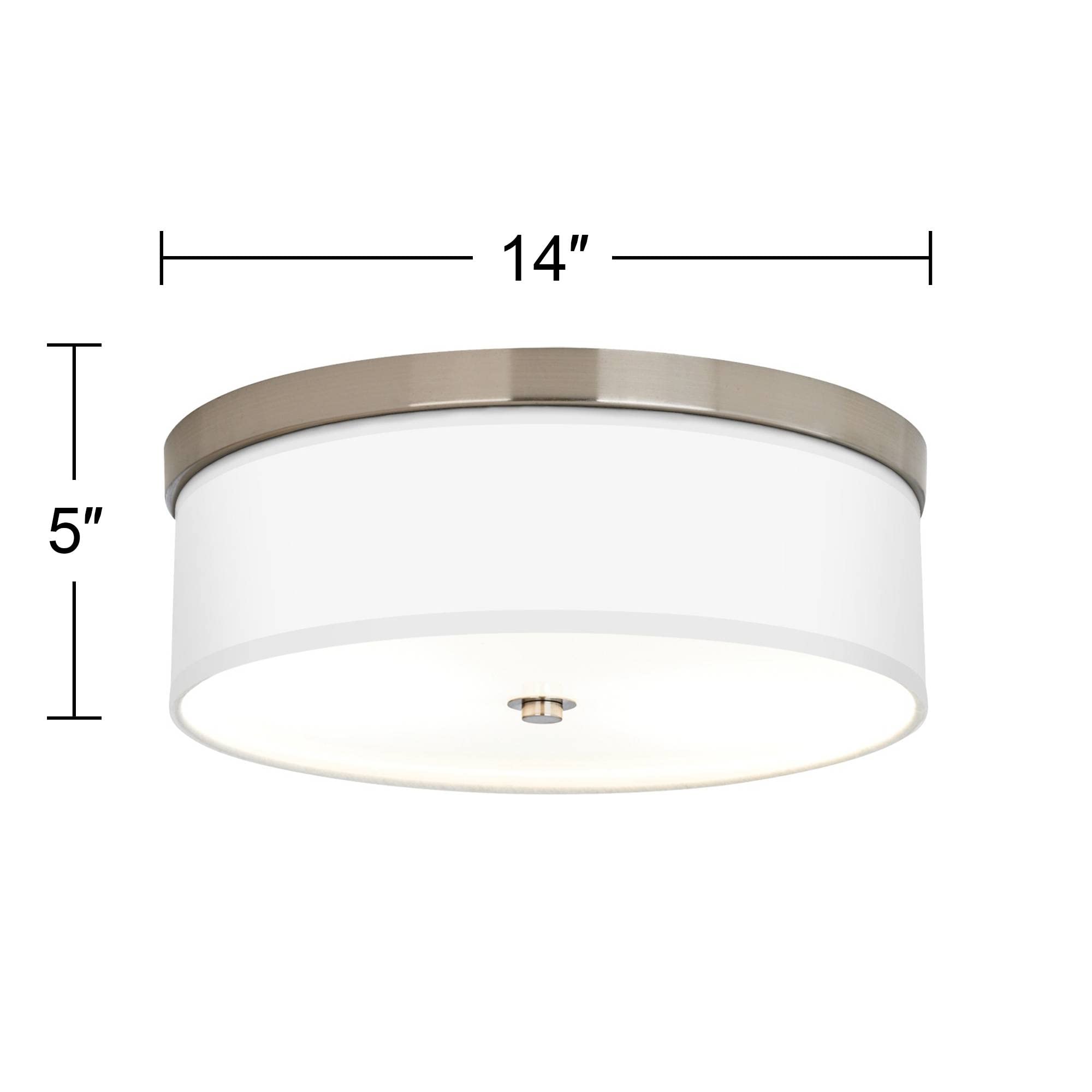 Roman Pebbles Giclee Print Energy Efficient LED Ceiling Light with Fabric Shade - Perfect for Living Room, Bedroom & Dining Room Lighting