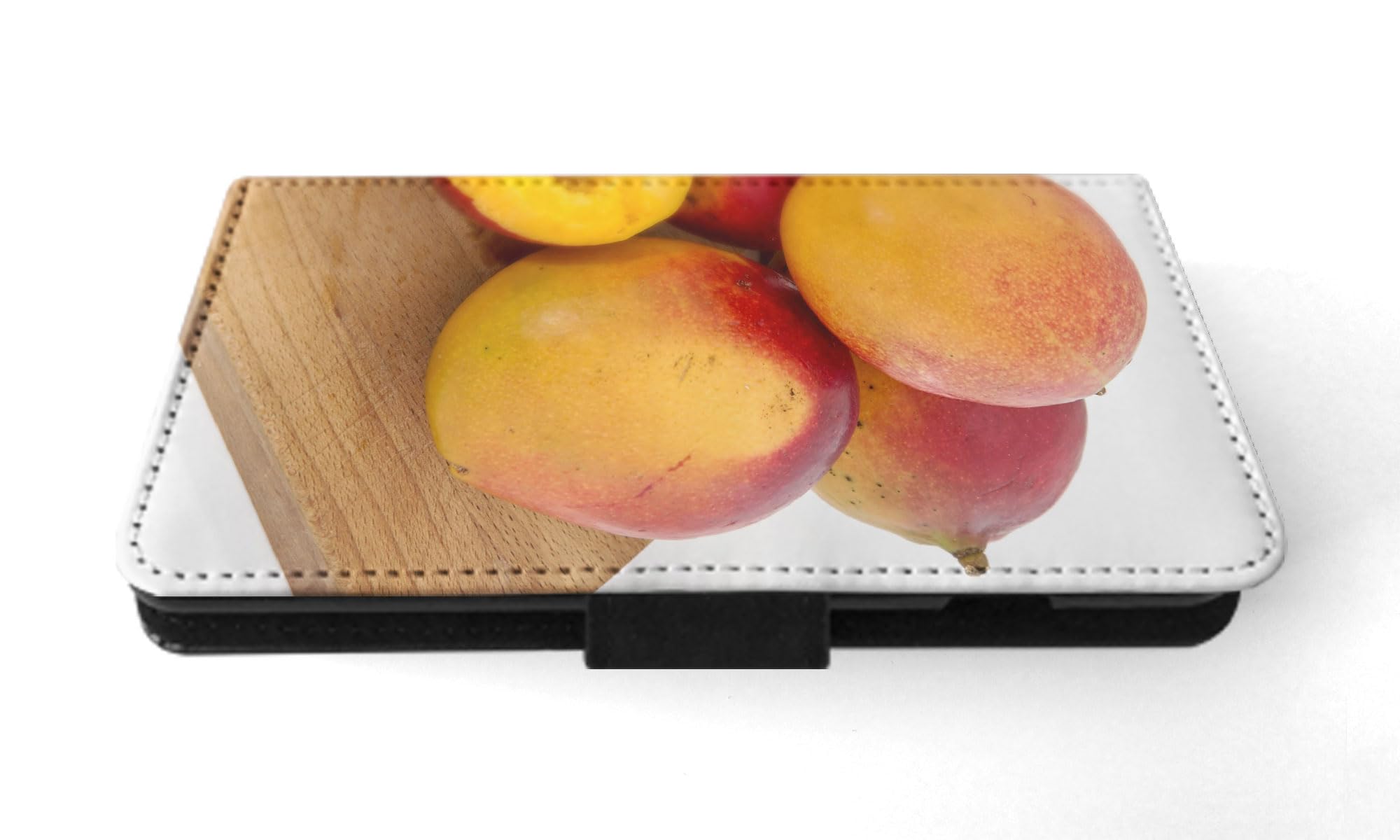 Healthy Peach Apricot Fruit Pattern Flip Wallet Phone Case for Apple iPhone 15 Pro - Stylish & Protective Cover for Everyday Use, Travel, and Work