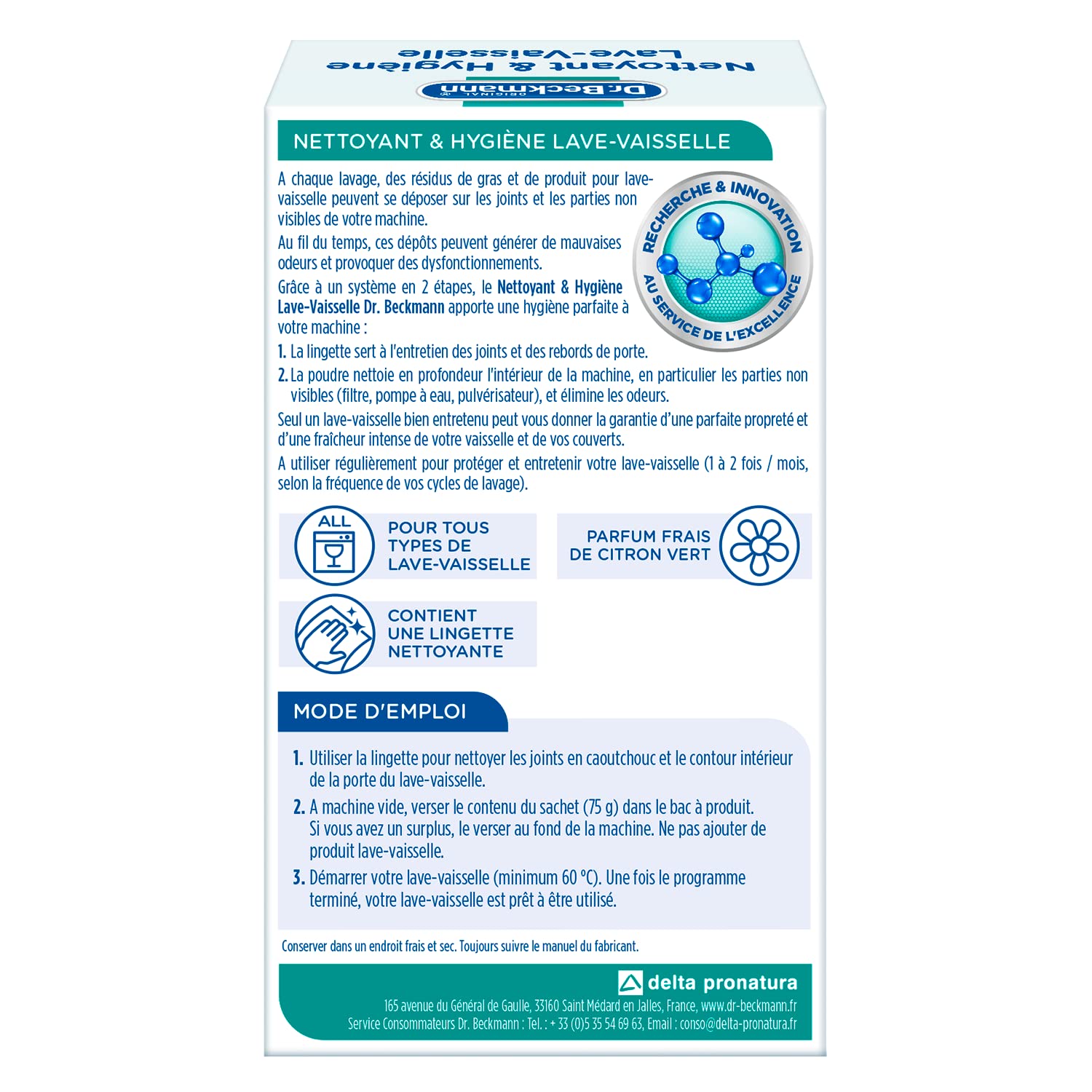 Dr. Beckmann Dishwasher Cleaner & Hygiene Descaler - Deep Cleans & Freshens Dishwashers - Removes Limescale & Odors - Ideal for Home & Restaurant Use