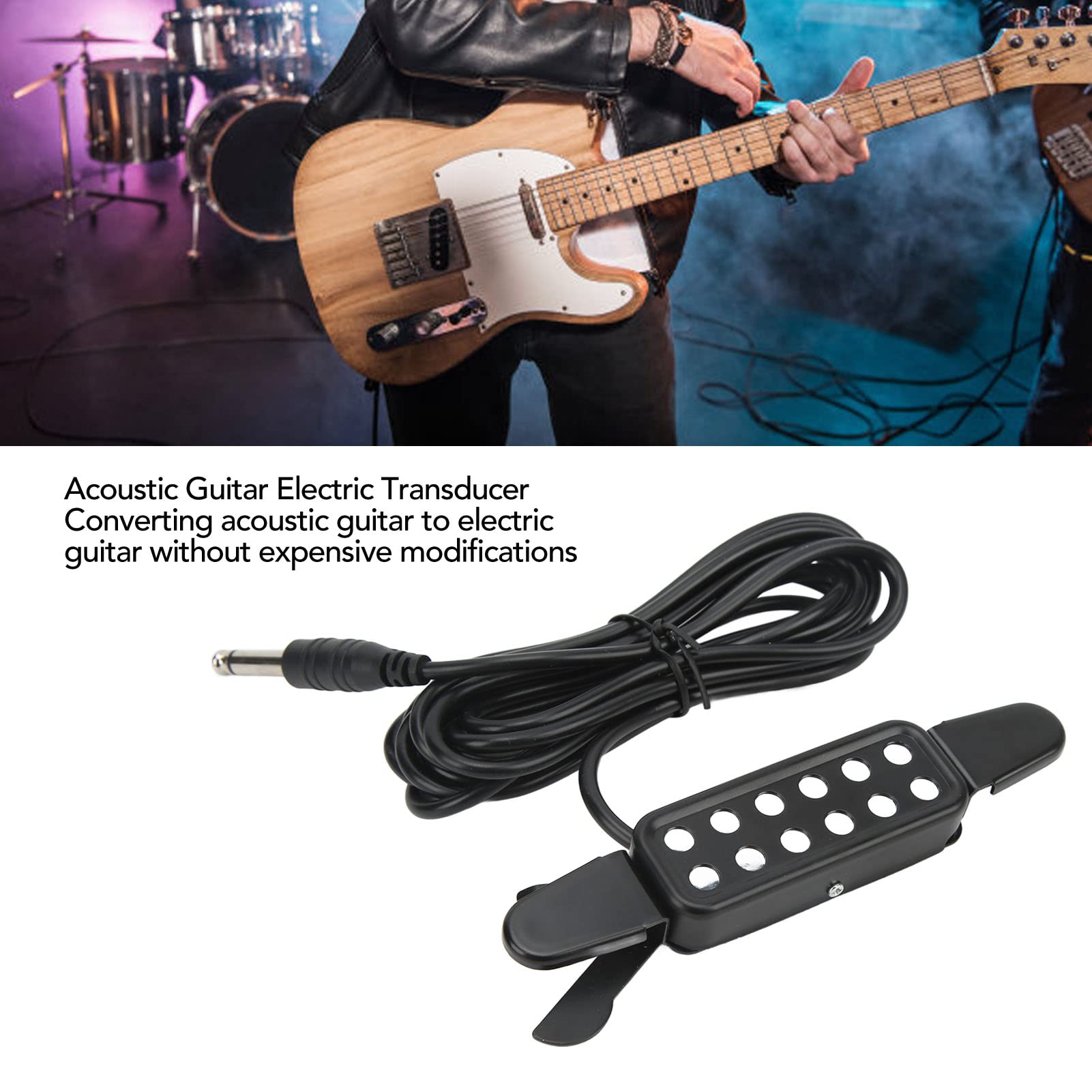 Best Acoustic Guitar Pickup - Soundhole Pickup with Preamplifier & Transducer for Electric Conversion | Perfect for Live Performances & Studio Recording