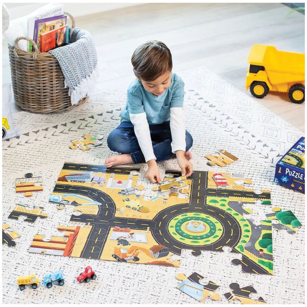 Peaceable Kingdom Construction Site Puzzle & Play Set – Fun Educational Toy for Kids, STEM Learning Activity – Perfect for Preschoolers & Toddlers at Home or Classroom