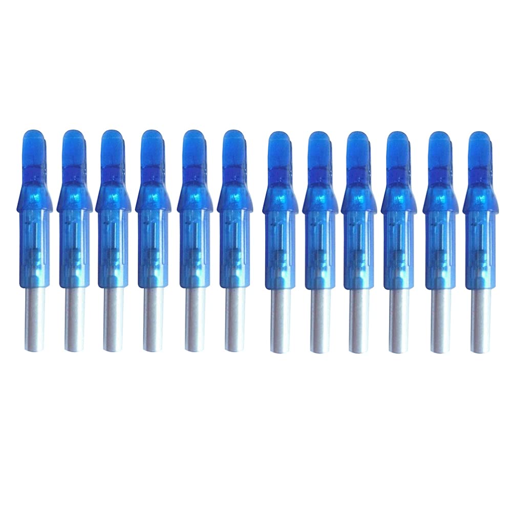 12-Piece Archery Bow Accessories Set - LED Glow Arrow Tails for Recurve Bow Shooting & Practice | Perfect for Night Hunting and Target Practice