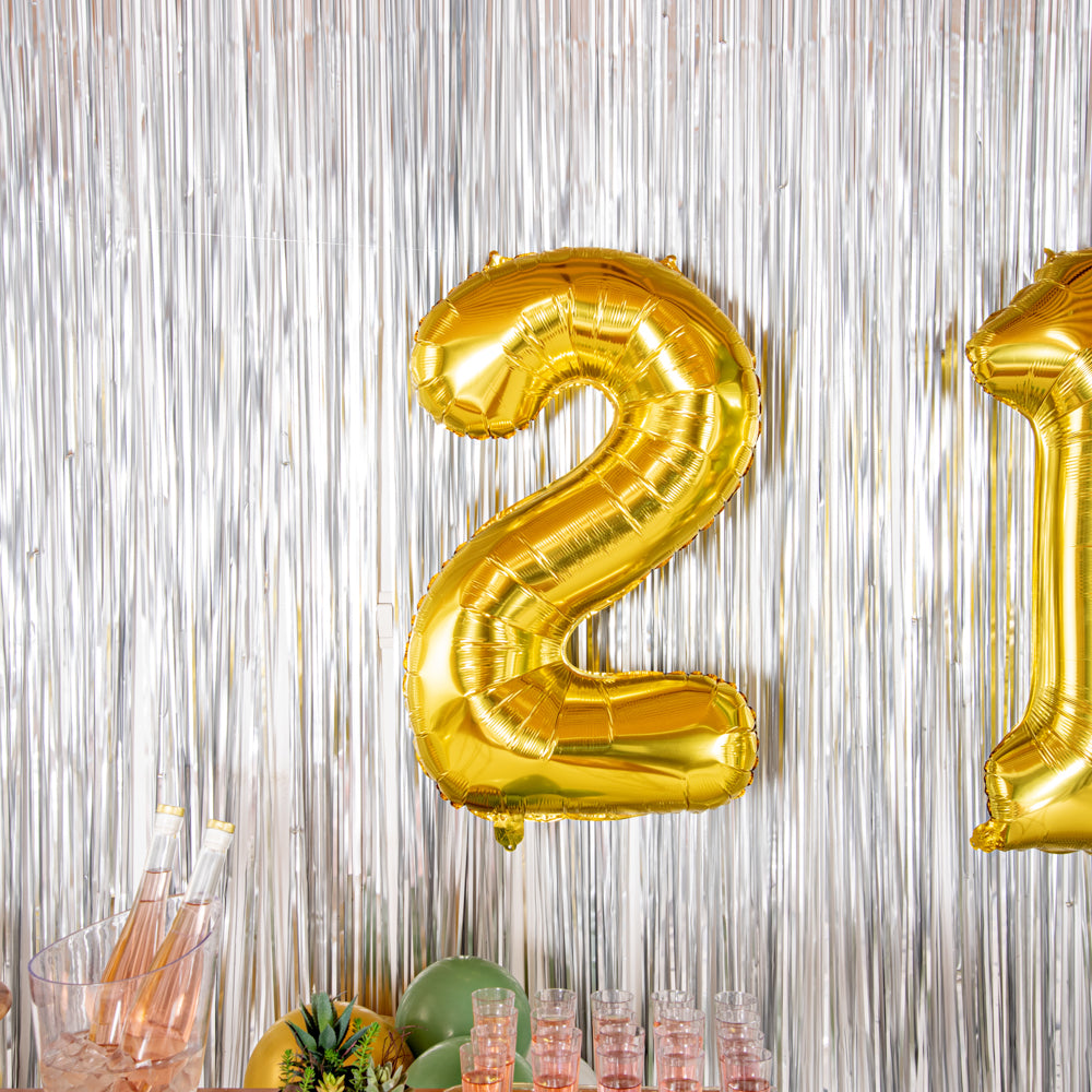 Balloonify Gold Mylar Number 2 Balloon - 40 Inch Large Foil Balloon for Birthday Party Decorations (1 Count Box) - Perfect for Baby Showers, Graduations & Anniversary Celebrations