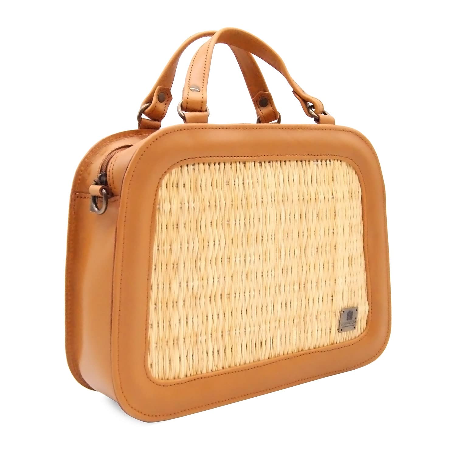 Handwoven Wicker Straw Basket Handbag for Women - Eco-Friendly & Stylish Beach Tote - Made in Portugal (Beige) | Perfect for Summer Outings, Picnics & Boho Fashion