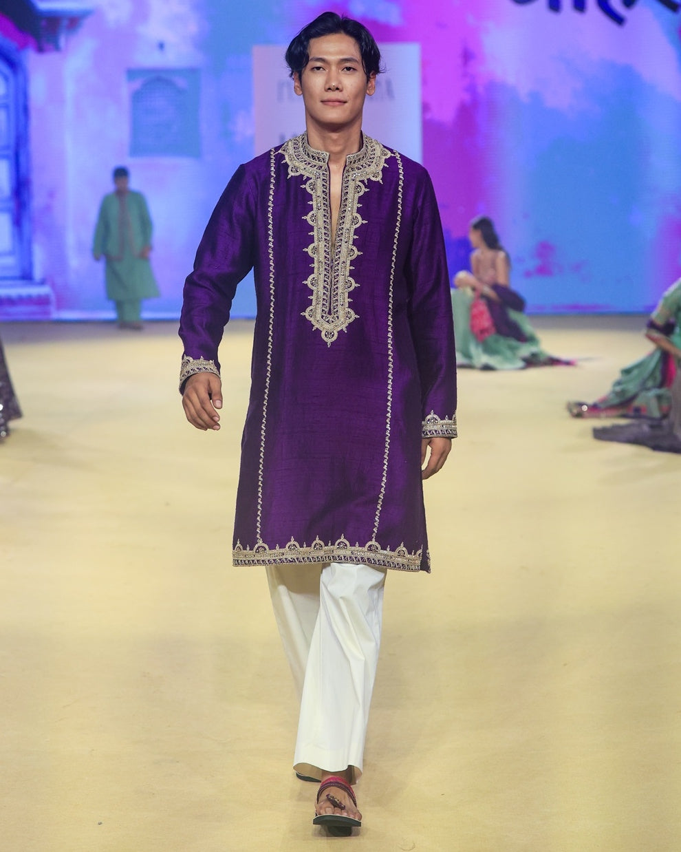 Baingani Embroidered Kurta Set for Women | Traditional Indian Ethnic Wear | Perfect for Festivals, Weddings & Cultural Events