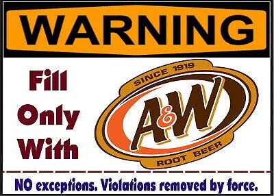 Funny A&W Root Beer Warning Magnet Sign - Perfect for Fridge, Office Desk, Locker & Home Decor - Great Gift for Soda Lovers & Retro Style Enthusiasts
