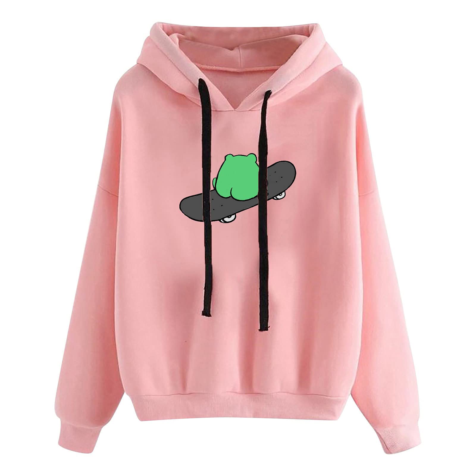 Women's Long Sleeve Hooded Sweatshirt - Casual Pullover Hoodie with Trendy Prints | Perfect for Lounge Wear, Gym, Running & Everyday Outfits