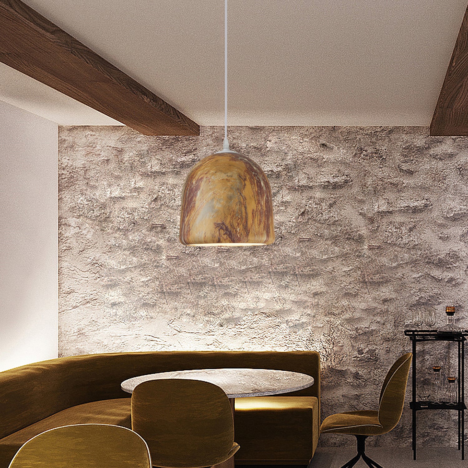 Modern Sylvana Pendant Light - Adjustable Hanging Chandelier for Kitchen Island, Dining Room & Bedroom - Elegant Glass Shade with Gold Finish - Perfect for Home Decor & Interior Lighting