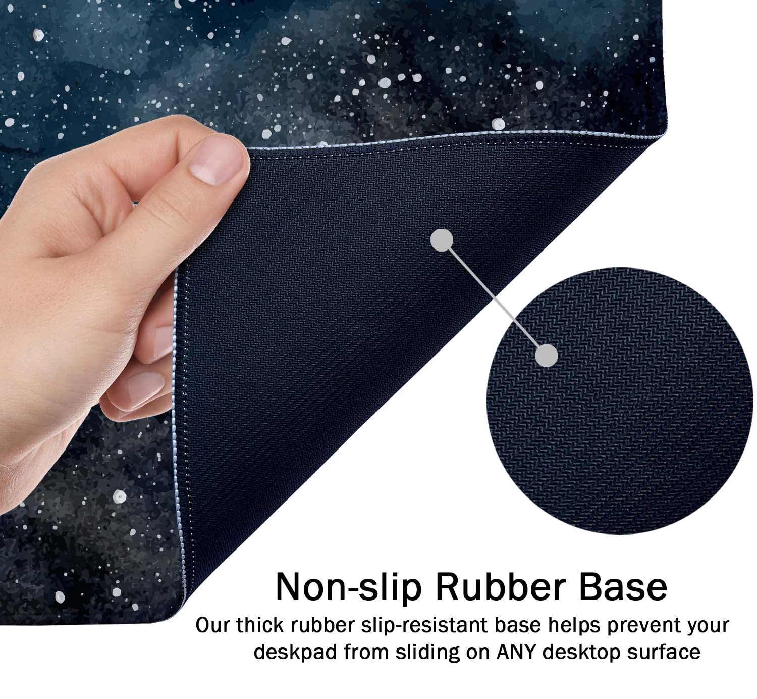 SSOIU Large Extended Gaming Mouse Pad (35.5x15.7 Inch) - Dark Starry Night Galaxy Design Non-Slip Desk Mat for PC, Computer, Office & Gaming Setup | Perfect for Gamers, Programmers & Home Office Workspace