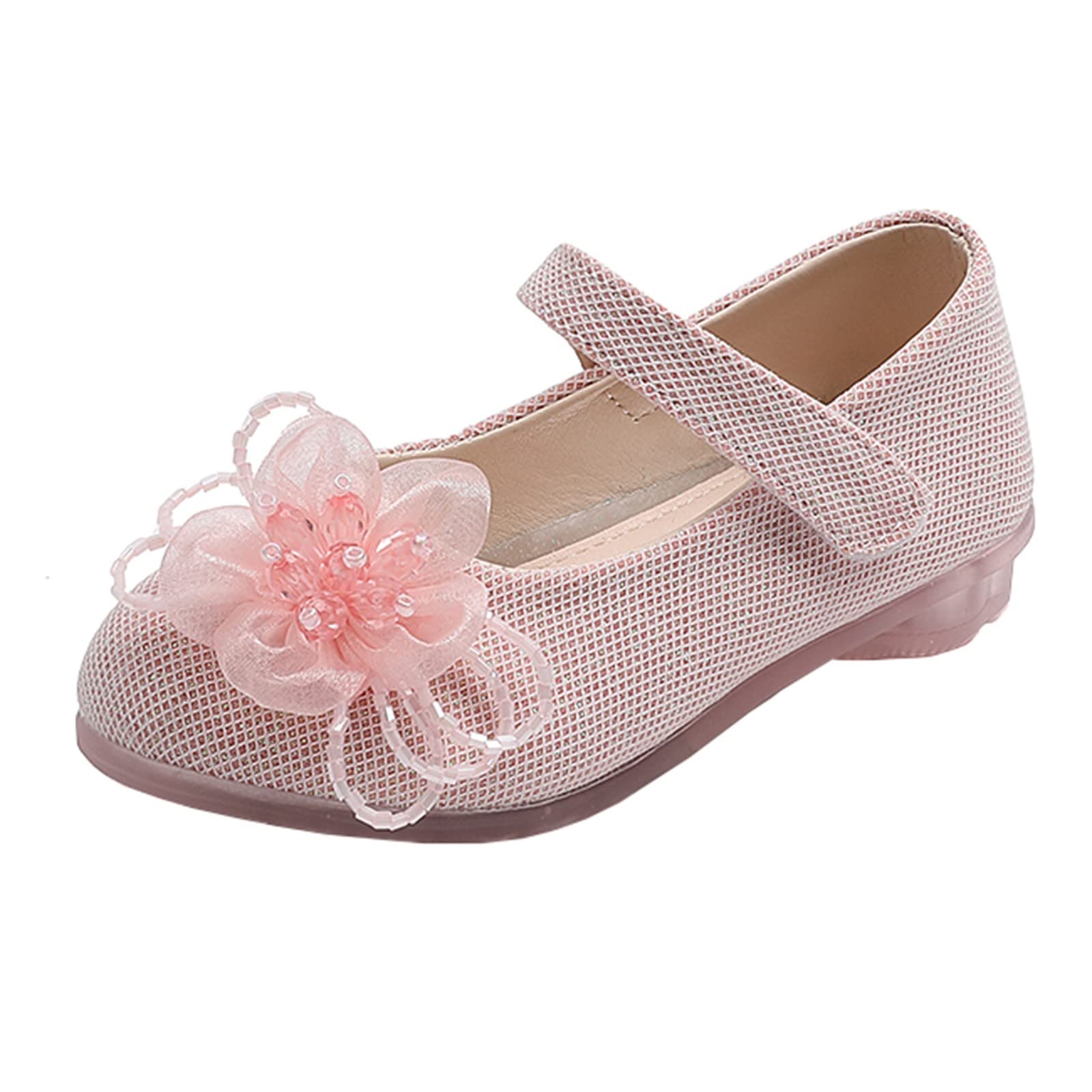 **Girls Mary Jane Shoes - Pearl Flower Princess Sandals for Toddlers & Kids | Comfortable Dance Shoes for Ballet, Parties & Special Occasions**
