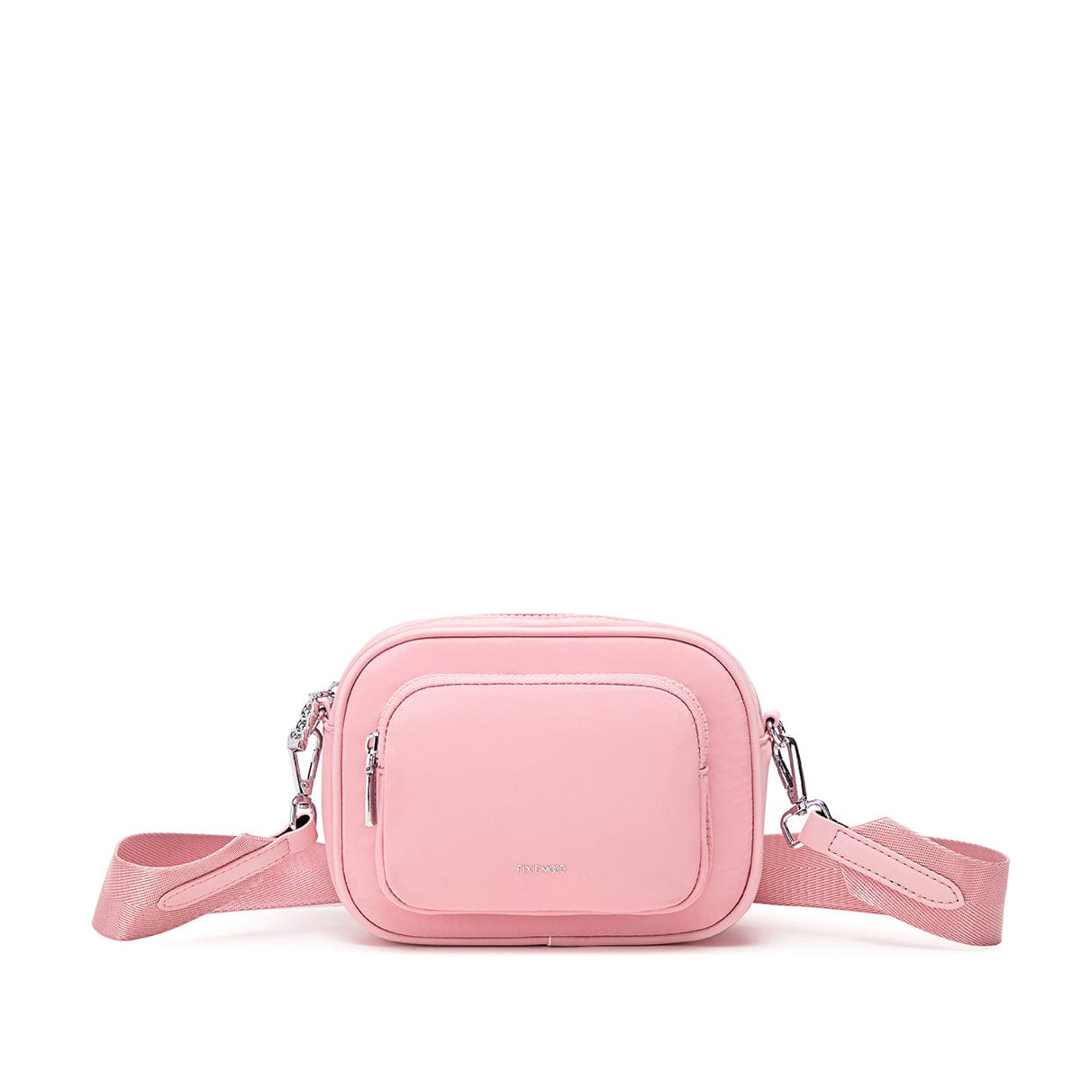 Vegan Nylon Crossbody Bag - Daisy Design in Light Pink | Stylish & Eco-Friendly Purse for Women, Perfect for Everyday Use, Travel & Shopping