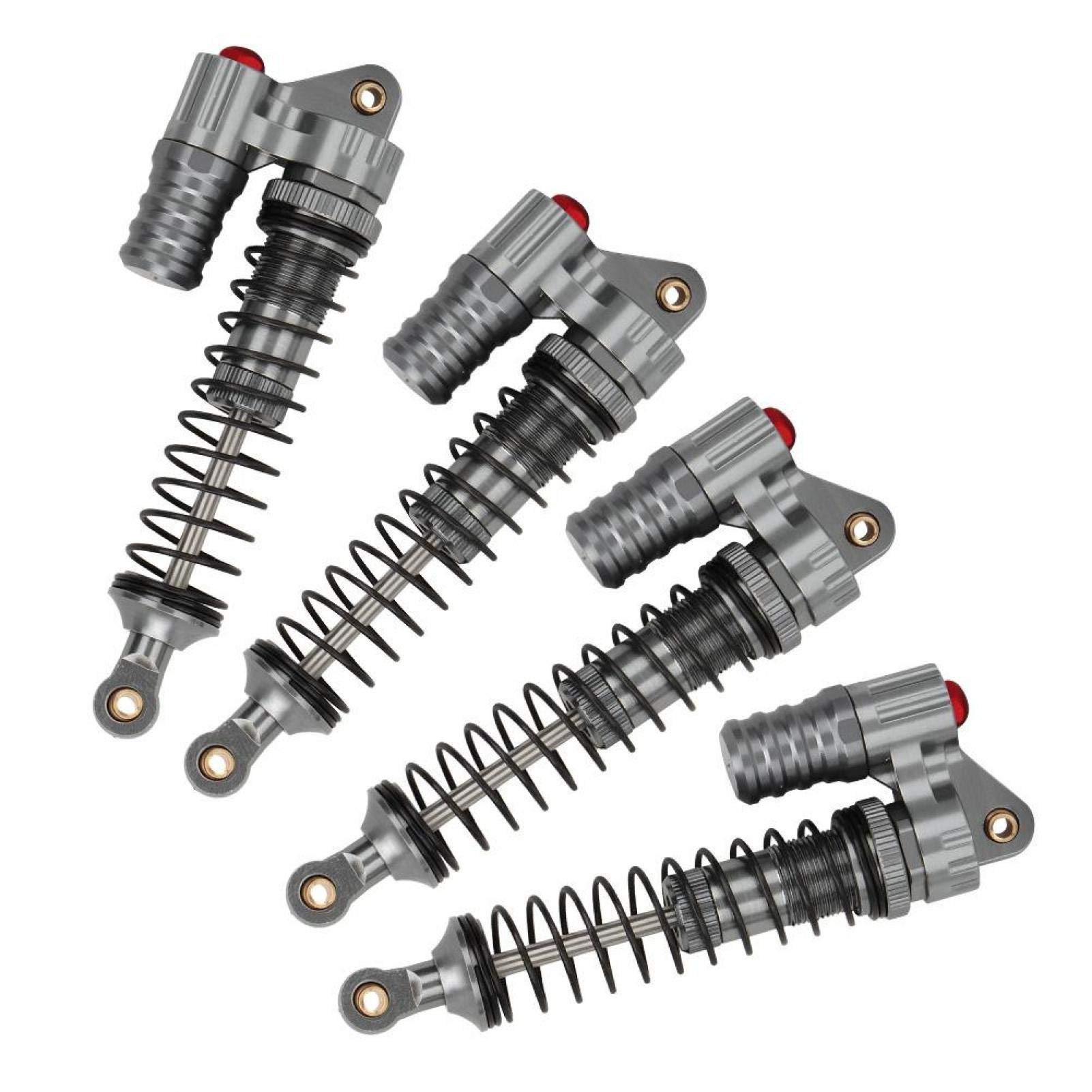 Metal RC Car Shock Absorbers 4PCS - for RC Crawlers & Remote Vehicles (Titanium) - Off-Road & Trail Performance