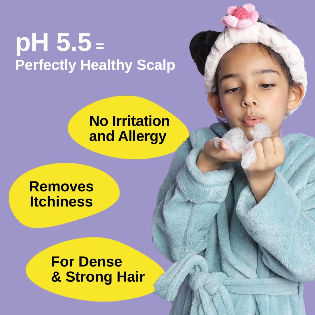 Bare Anatomy Gentle Kids Shampoo for Ages 5-12 | Tear-Free Hypoallergenic Formula with pH 5.5 | Enriched with Coconut Milk Protein, Almond Oil & Vitamin E | SLS & Paraben Free Vegan Shampoo (250ml) | Perfect for Daily Bath Time & Sensitive Scalp Care