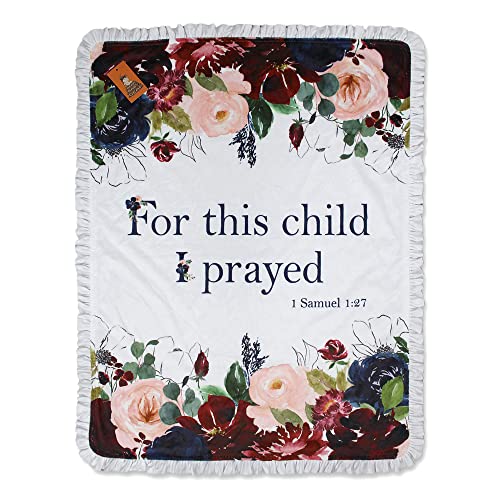 Bb I Prayed Floral, White Minky