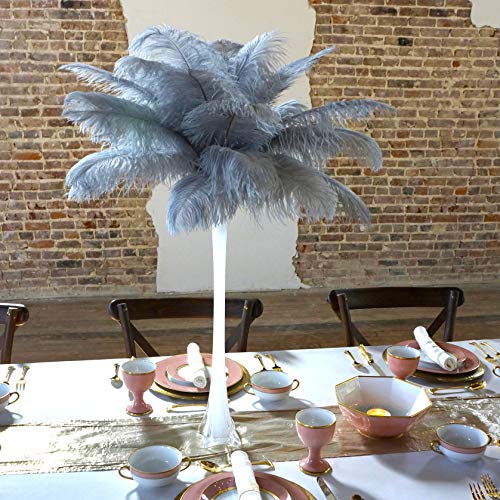 White Vase/Silver Feathers