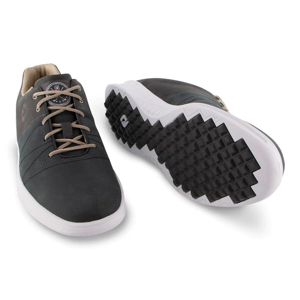 FootJoy Contour Casual Grey Men's Golf Shoes - Comfortable & Stylish Spiked Golf Footwear for Walking the Course | Perfect for Golfers, Casual Play & Outdoor Sports