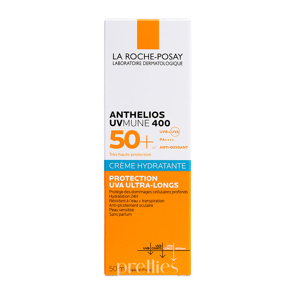 La Roche-Posay Anthelios UVmune 400 SPF50+ Sunscreen Cream 50ml - Oil-Free Face Sun Protection for Sensitive Skin | Daily Use, Outdoor Activities & Travel