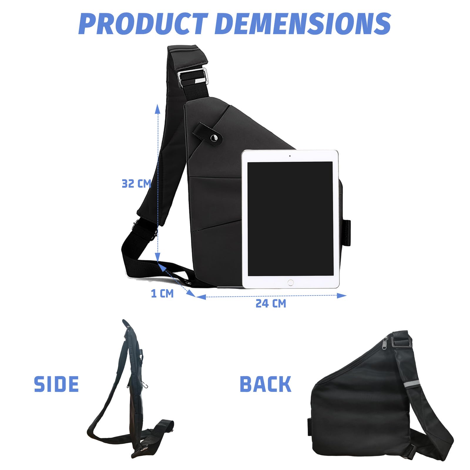 Wander Plus Anti-Theft Travel Sling Bag for Women & Men - Secure Crossbody Bag with RFID Protection - Perfect for Commuting, Sightseeing & Daily Use