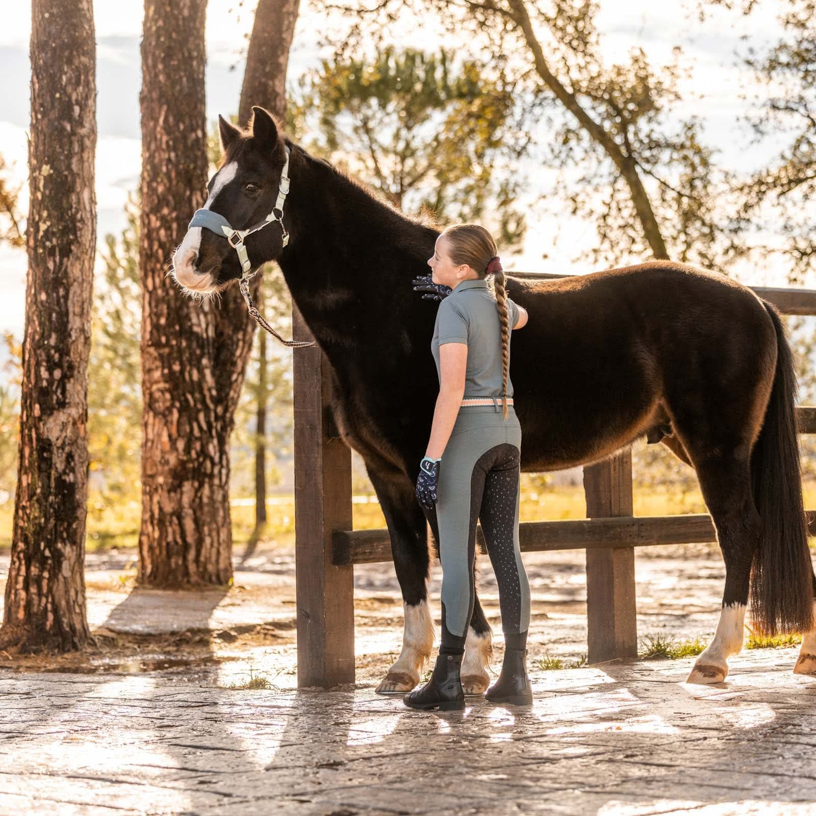 HORZE Samara Kids Full Seat Breeches - Comfortable Equestrian Riding Pants for Girls & Boys - Perfect for Horseback Riding Lessons & Competitions