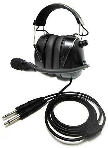 H2ME10A Aviation Headset (Monaural) - Pilot Headphones for Aircraft Communication - Perfect for Flight Training, Cockpit Use & Air Traffic Control