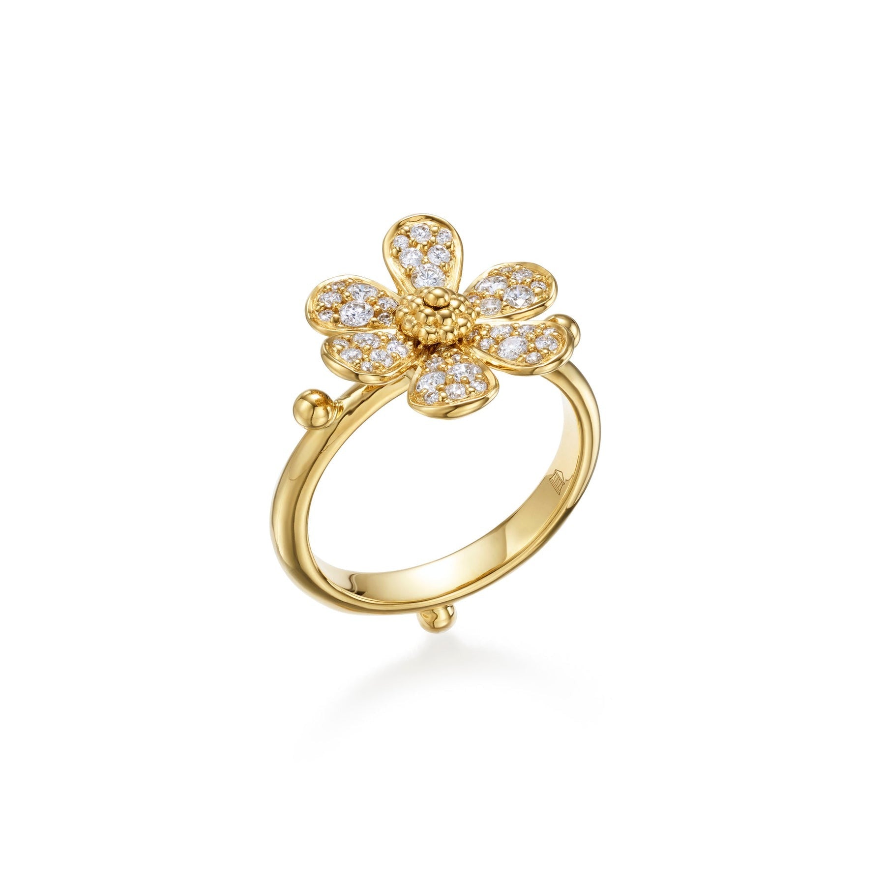 Temple St. Clair Snow Flower Ring - 18K Gold Floral Statement Ring for Women | Elegant Jewelry Gift for Weddings, Anniversaries & Special Occasions