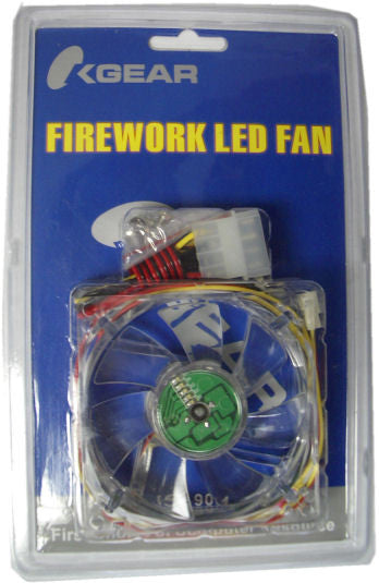 OKGEAR 80mm Firework Red LED Cooling Fan - High Performance PC Case Fan with Vibrant RGB Lighting for Gaming Rigs, Computer Builds & Workstations