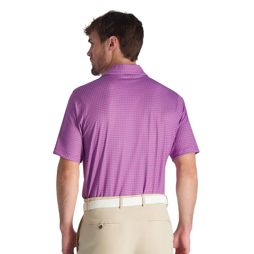 Fairway & Greene Bellinger Print Men's Golf Polo Shirt - Moisture Wicking & UV Protection - Perfect for Golf Tournaments & Casual Summer Wear