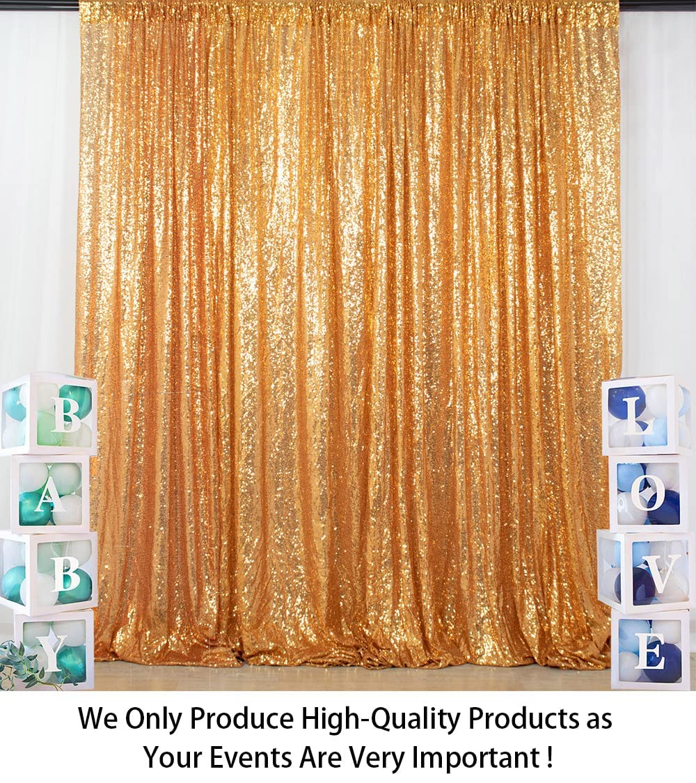 Gold Shimmer Sequin Fabric Photography Backdrop 20FT X 10FT - Elegant Party Decor, Wedding Background, Fashion Shoot Studio Props