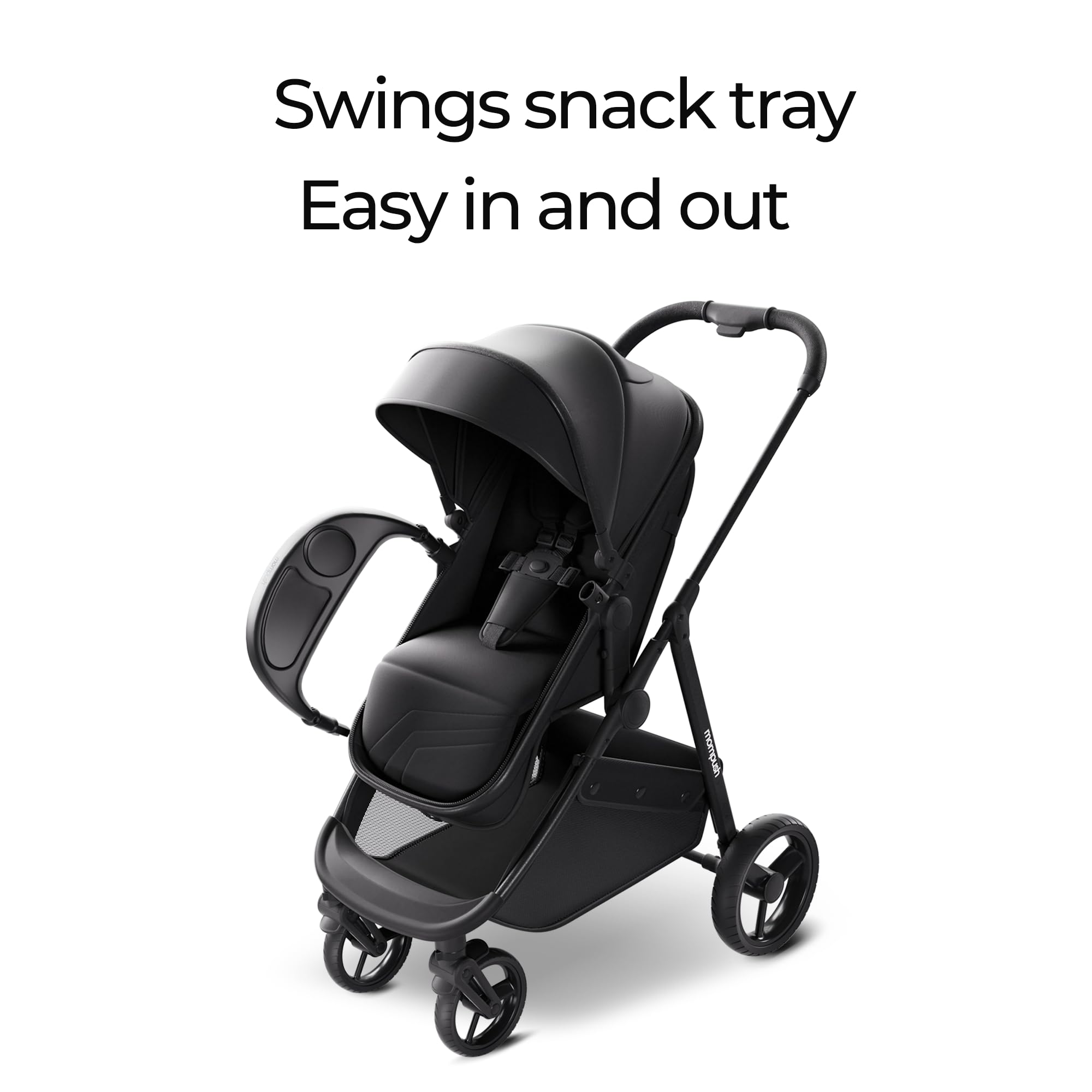 Mompush Snack Tray with Cup Holder - Compatible with Mompush Wiz Stroller Only | Easy to Clean Baby Stroller Tray | Perfect for Snacks, Drinks & Toys During Outings, Travel & Shopping