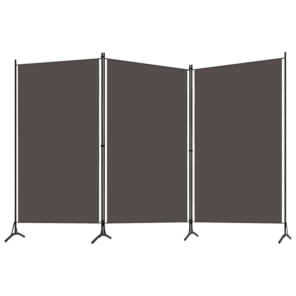 CHARMMA 3-Panel Room Divider Screen - Anthracite Gray 102.4 x 70.9 Inches - Lightweight 3.71KG - Privacy Partition for Home, Office & Studio Decor