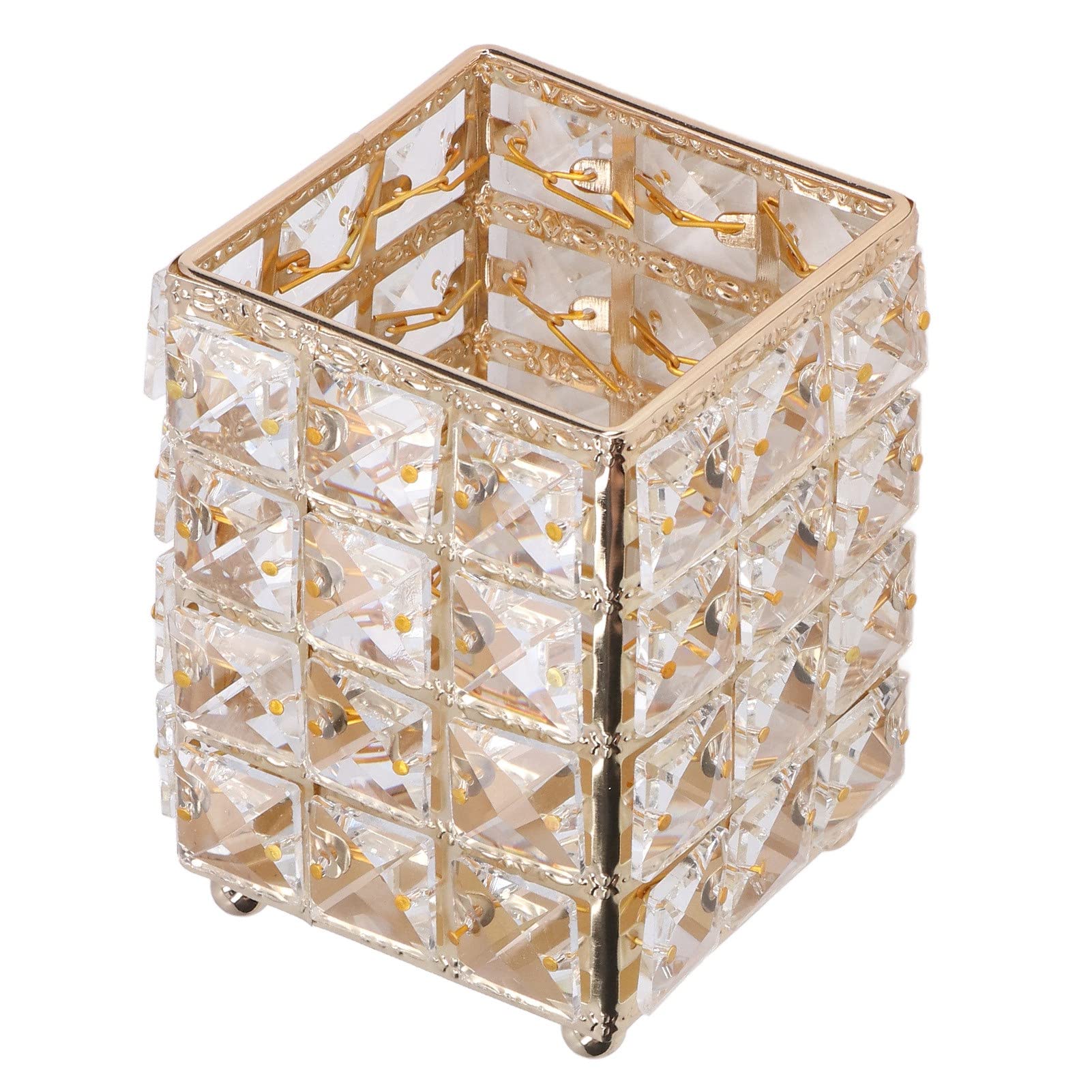 Premium Cosmetic Brushes Storage Organizer - Luxury European Style Makeup Brush Holder for Home, Bedroom & Bathroom (Gold) | Perfect Vanity Organizer for Makeup Artists & Beauty Enthusiasts