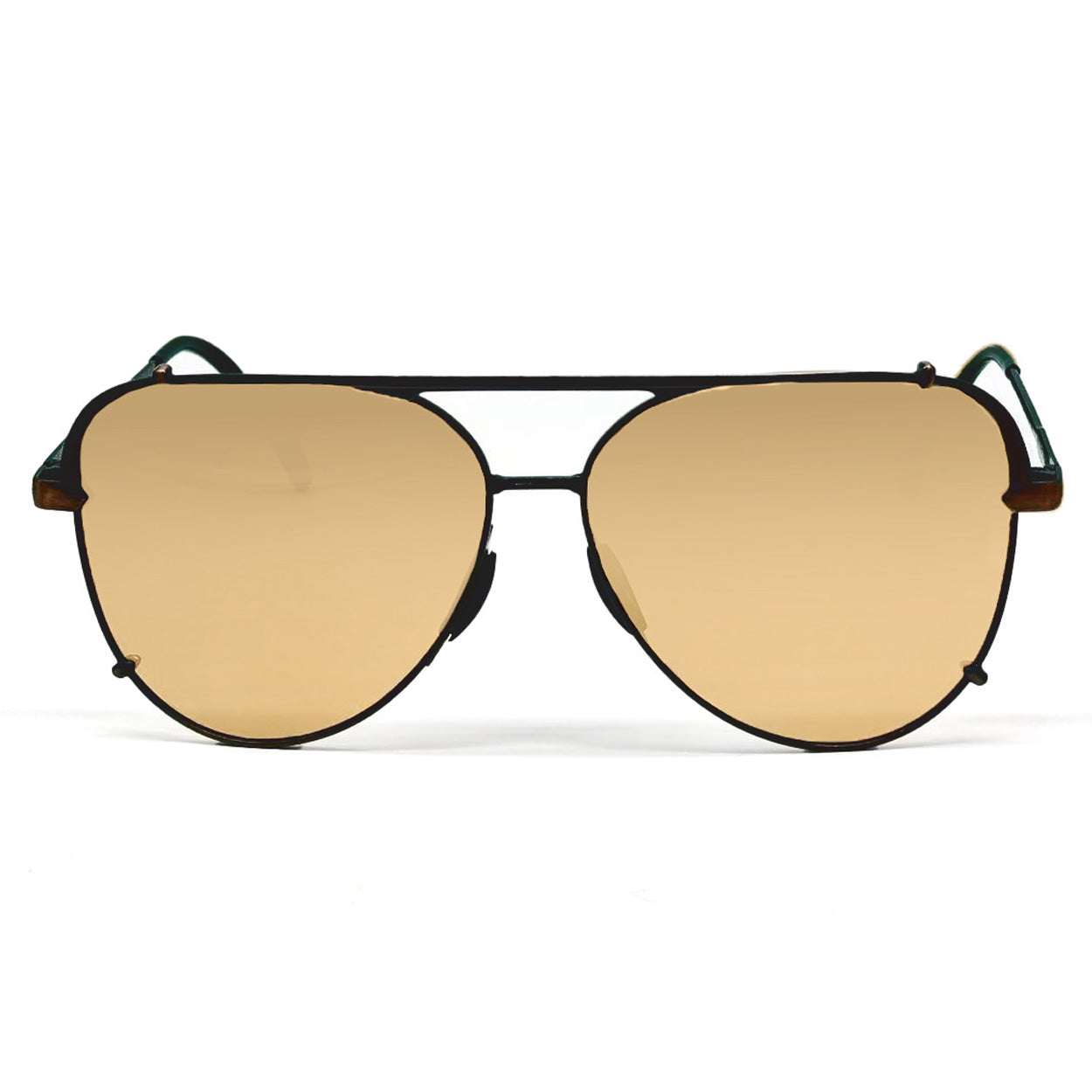 Cristina Tangle Free Mirrored Brown Aviator Sunglasses for Women - UV Protection Polarized Fashion Sunglasses for Driving, Beach & Outdoor Activities
