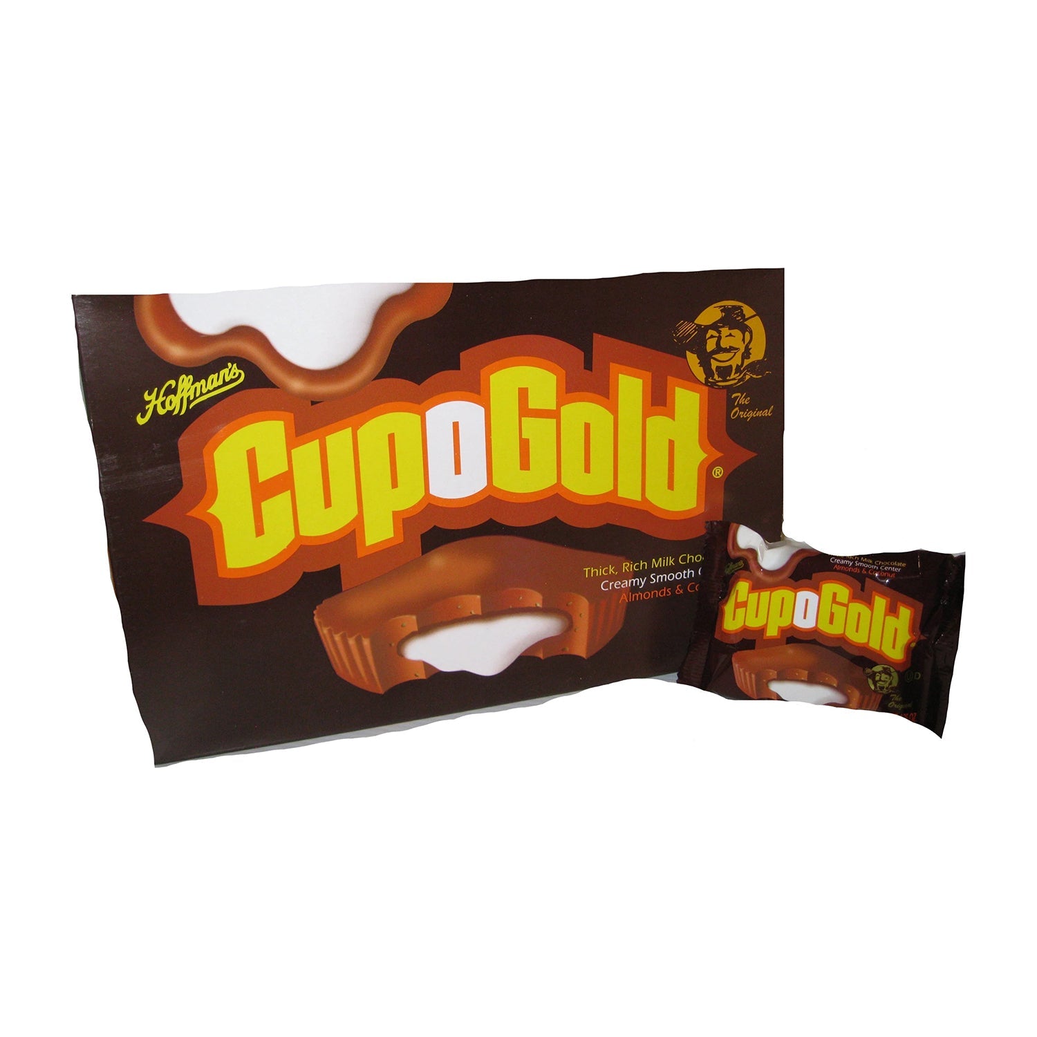 Premium Milk Chocolate Covered Almonds & Coconut - Cup O Gold 24ct Box | Gourmet Gift, Party Snack, Holiday Treats & Dessert Toppings
