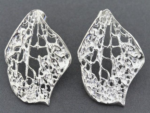 Sterling Silver Petal Stud Earrings for Women - Elegant Floral Jewelry for Daily Wear, Parties & Gifts