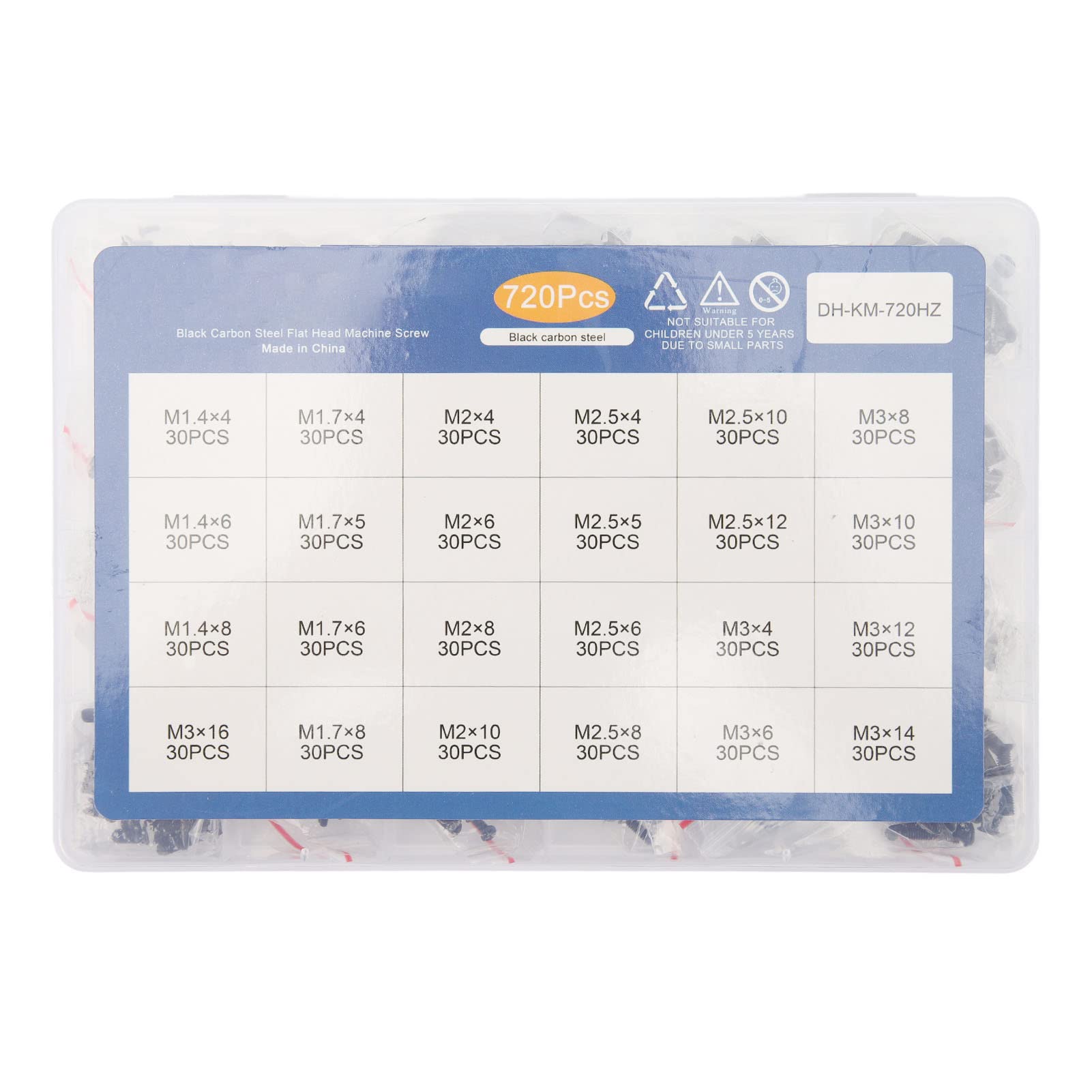 720Pcs Black Laptop Notebook Computer Replacement Screws Kit - Electronic Screws Assortment for PC, MacBook & Device Repair - Perfect for DIY Computer Maintenance & Tech Repairs