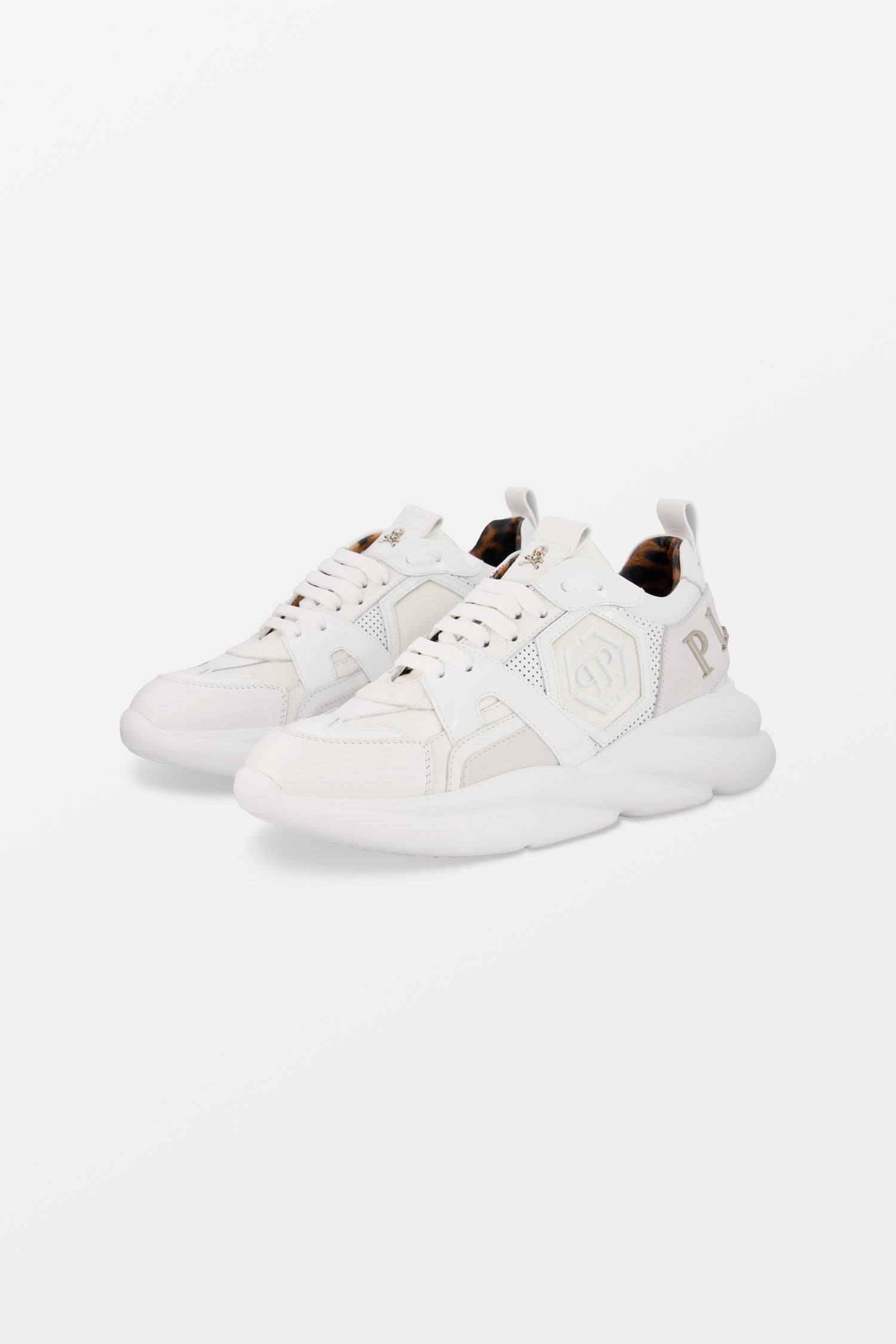 Philipp Plein White Plein Hurricane Sneakers - Stylish Men's Luxury Athletic Shoes for Running, Gym & Casual Wear