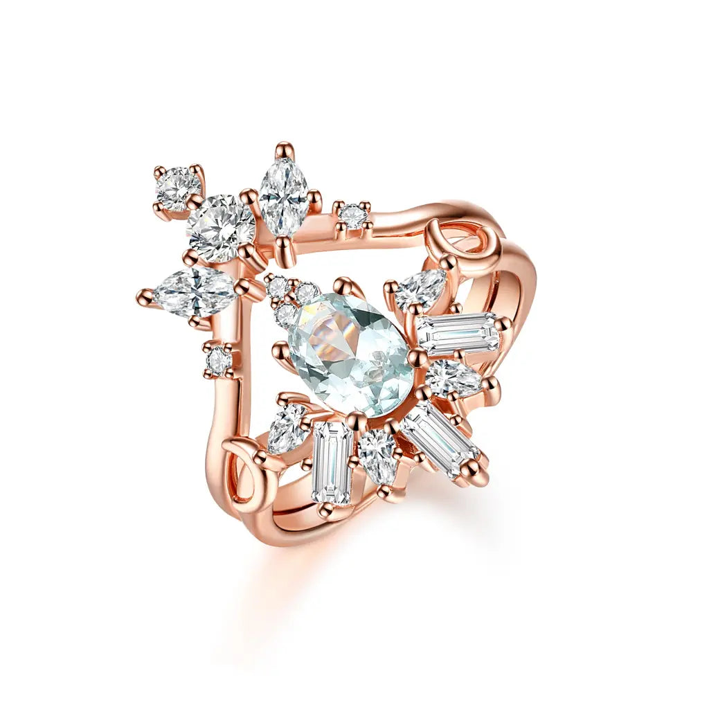 Victoria Ring Set - Elegant Stackable Rings for Women, Minimalist Dainty Jewelry Gift for Her, Perfect for Everyday Wear & Special Occasions