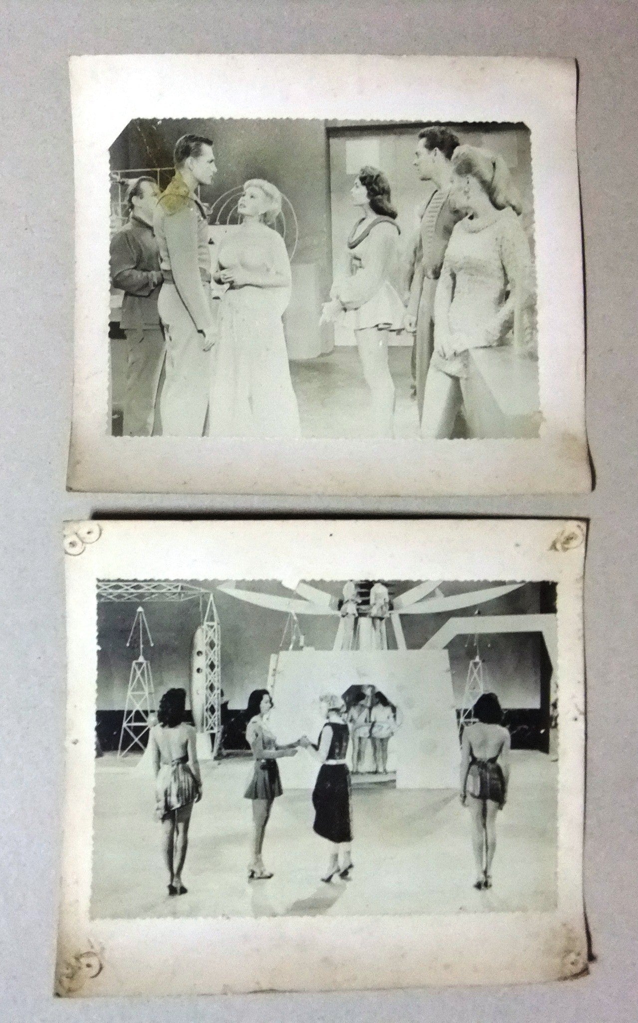 Vintage 1950s Queen of Outer Space Movie Photos - Set of 14 Original Zsa Zsa Gabor Collectible Film Memorabilia - Perfect for Classic Sci-Fi Fans, Home Theater Decor & Vintage Hollywood Collections