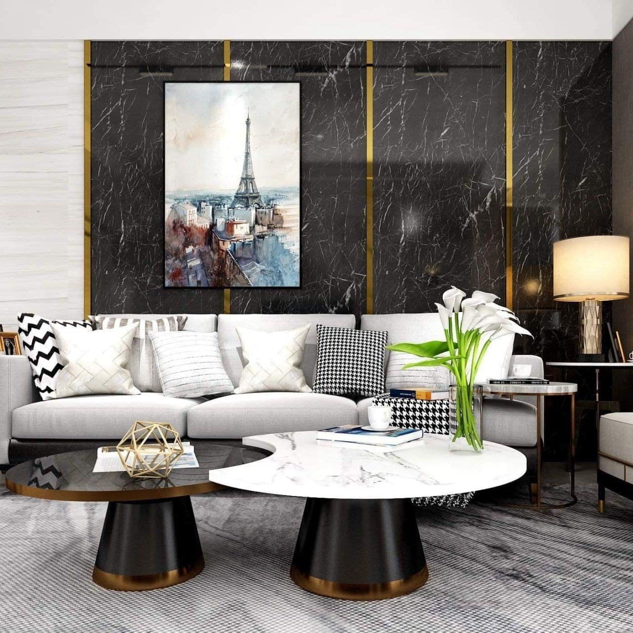 AUZENO® Marble Oil-Proof Waterproof Self-Adhesive Shelf Liner - 60x200cm Black Kitchen Cabinet Liner for Shelves, Cupboards, Wardrobes, Fridge & Floor Protection - Easy to Clean & Durable