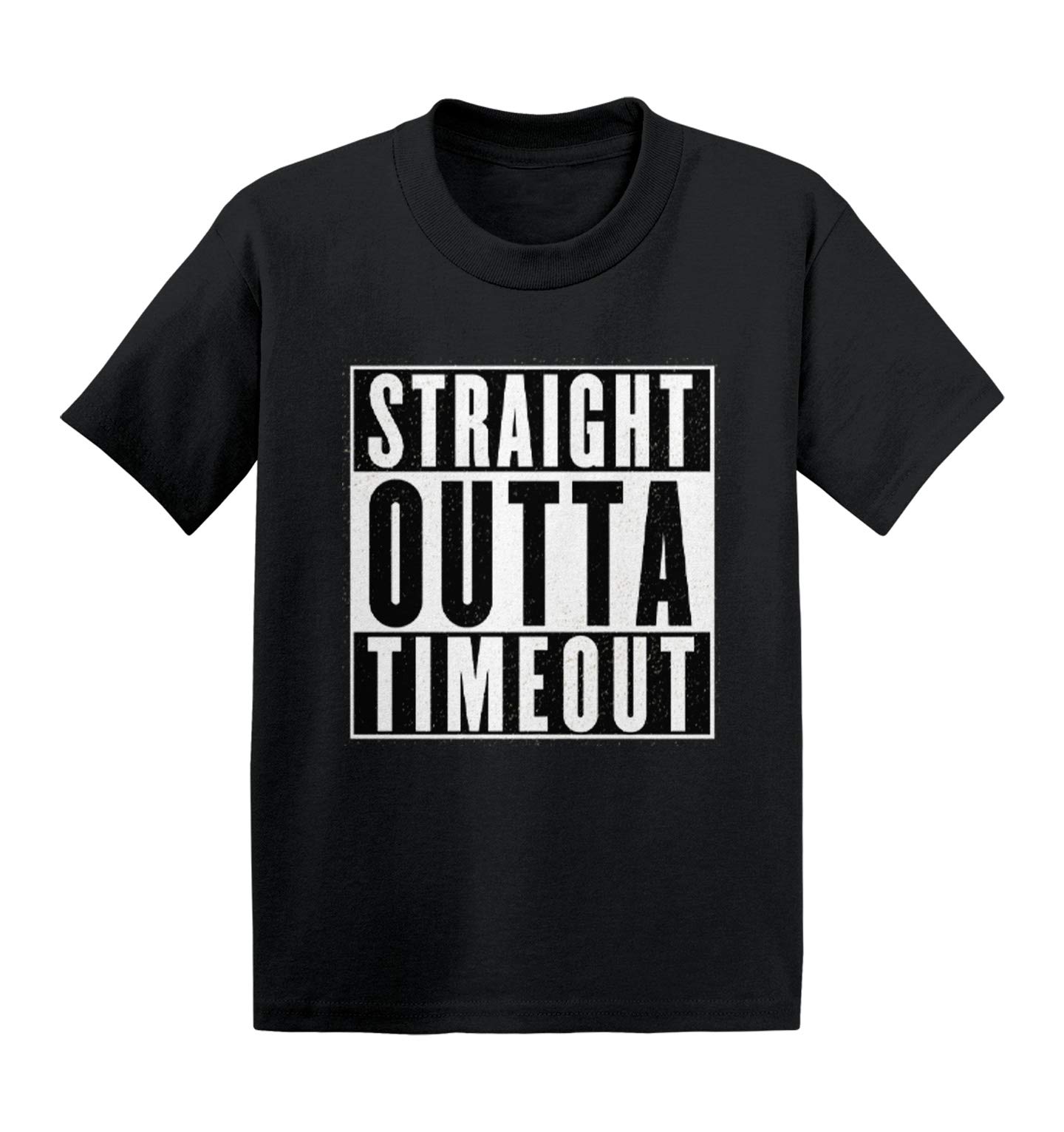 Haase Unlimited Straight Outta Timeout Trouble Maker Baby Toddler Cotton Jersey T-Shirt | Soft Comfortable Kids Tee for Playtime, Daycare & Family Outings